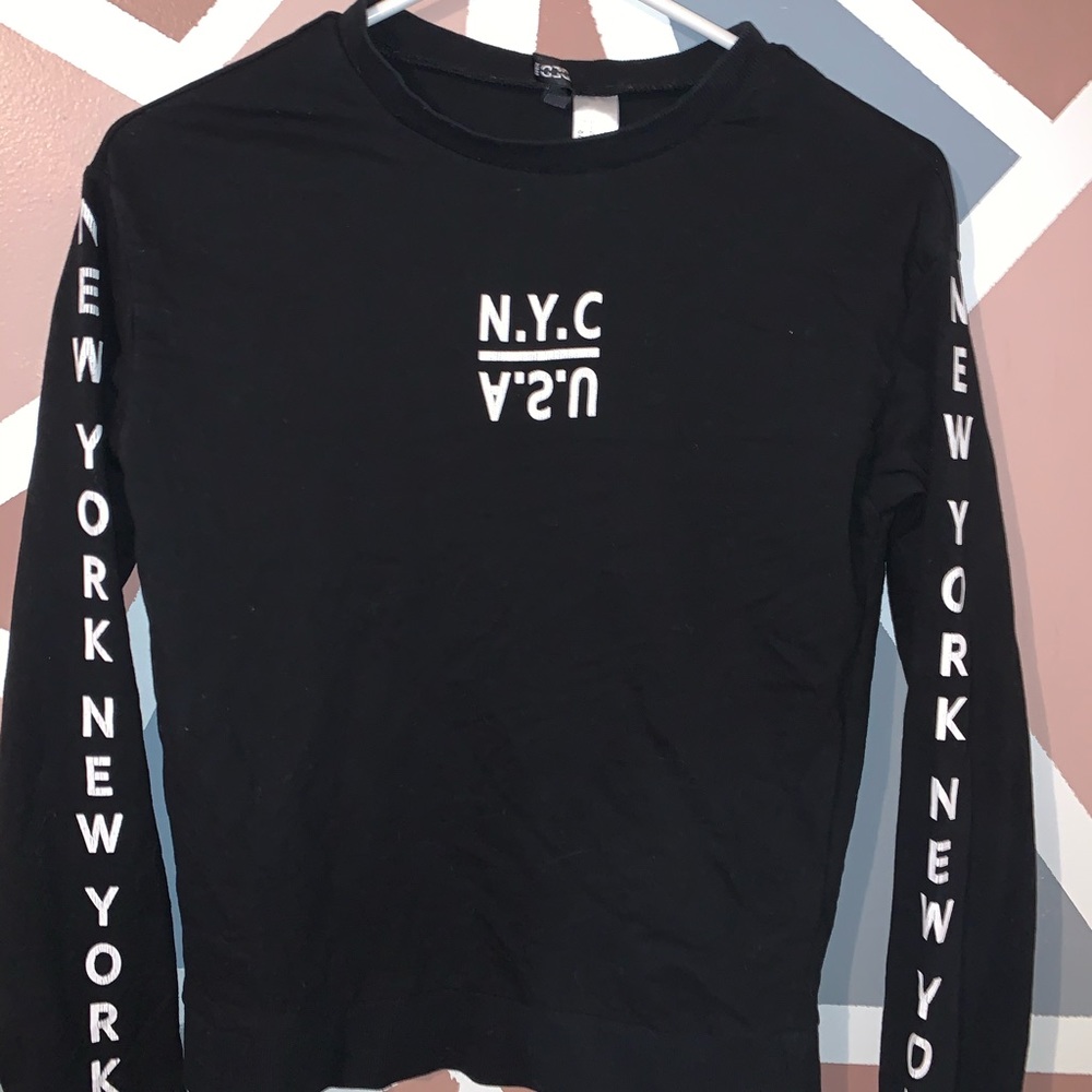 H&M new york usa long sleeve shirt